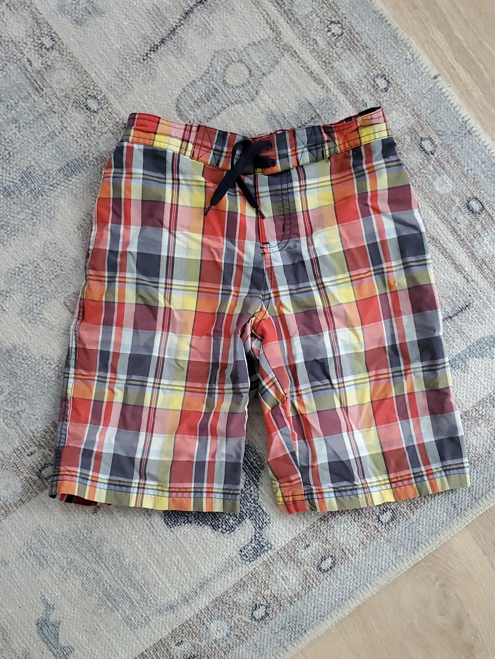 Janie and Jack Boys Plaid Preppy Beach Bungalow Swimsuit Trunks Sz10
